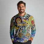 Personalised Eagles AFL Celebrating 50 Years of Naidoc Long Sleeve Polo Shirt NAIDOC Week 2025 Aboriginal