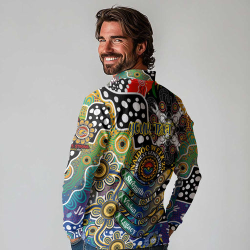 Personalised Eagles AFL Celebrating 50 Years of Naidoc Long Sleeve Polo Shirt NAIDOC Week 2025 Aboriginal