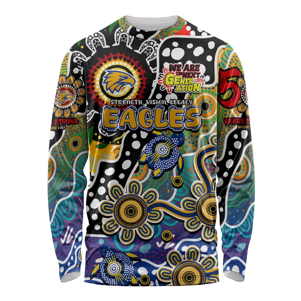 Personalised Eagles AFL Celebrating 50 Years of Naidoc Long Sleeve Shirt NAIDOC Week 2025 Aboriginal