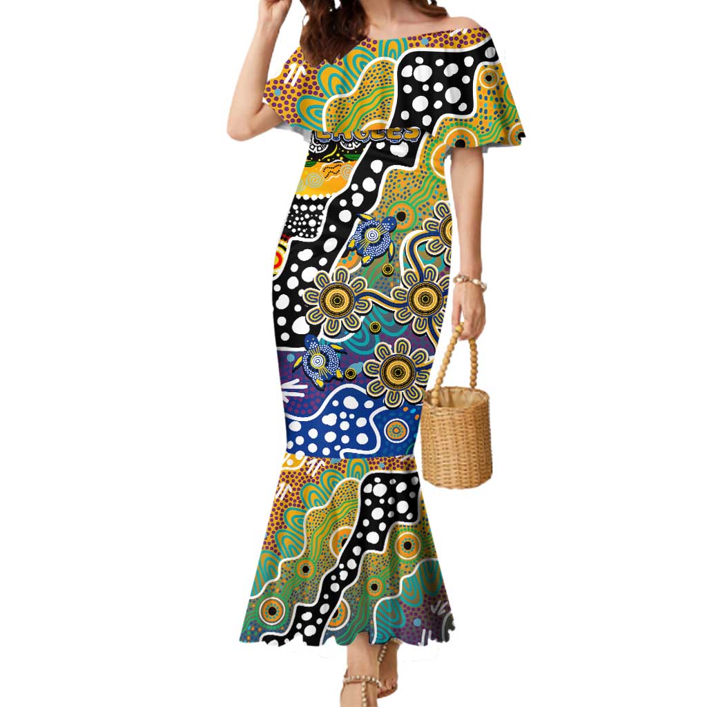 Personalised Eagles AFL Celebrating 50 Years of Naidoc Mermaid Dress NAIDOC Week 2025 Aboriginal