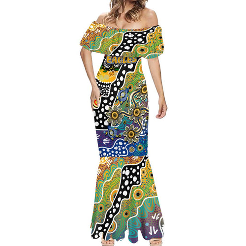 Personalised Eagles AFL Celebrating 50 Years of Naidoc Mermaid Dress NAIDOC Week 2025 Aboriginal