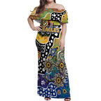 Personalised Eagles AFL Celebrating 50 Years of Naidoc Off Shoulder Maxi Dress NAIDOC Week 2025 Aboriginal
