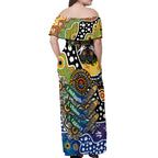 Personalised Eagles AFL Celebrating 50 Years of Naidoc Off Shoulder Maxi Dress NAIDOC Week 2025 Aboriginal