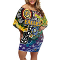 Personalised Eagles AFL Celebrating 50 Years of Naidoc Off Shoulder Short Dress NAIDOC Week 2025 Aboriginal