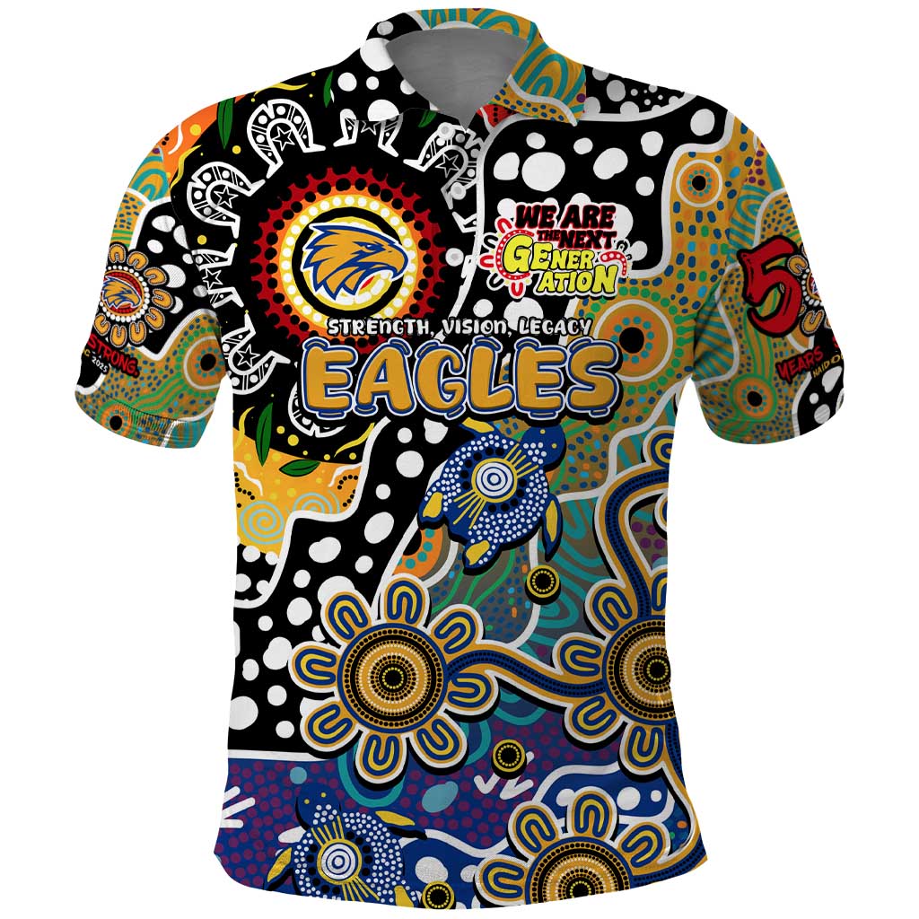 Personalised Eagles AFL Celebrating 50 Years of Naidoc Polo Shirt NAIDOC Week 2025 Aboriginal