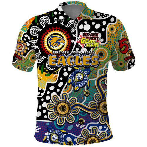 Personalised Eagles AFL Celebrating 50 Years of Naidoc Polo Shirt NAIDOC Week 2025 Aboriginal