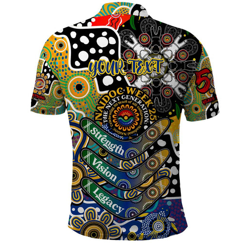 Personalised Eagles AFL Celebrating 50 Years of Naidoc Polo Shirt NAIDOC Week 2025 Aboriginal