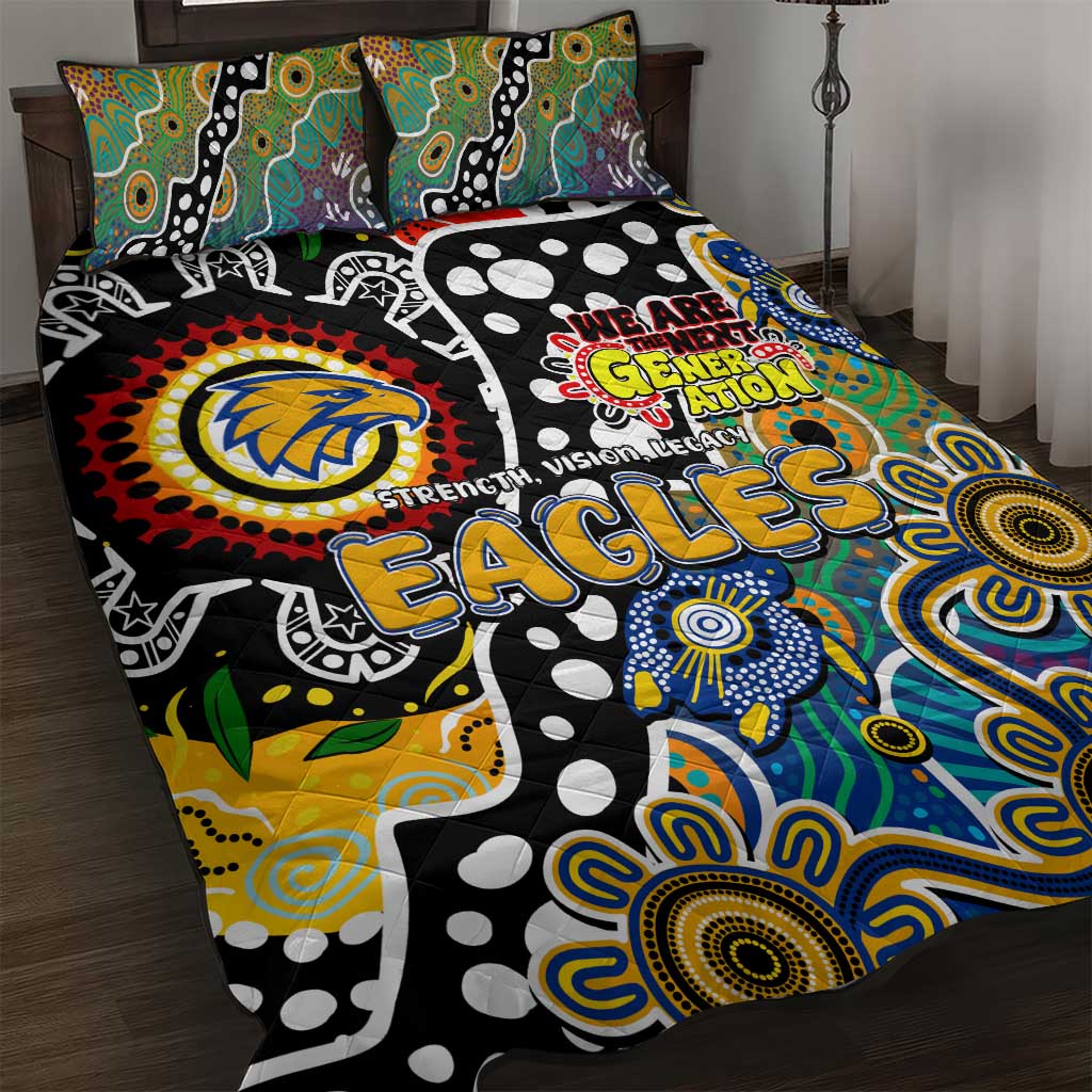 Eagles AFL Celebrating 50 Years of Naidoc Quilt Bed Set NAIDOC Week 2025 Aboriginal