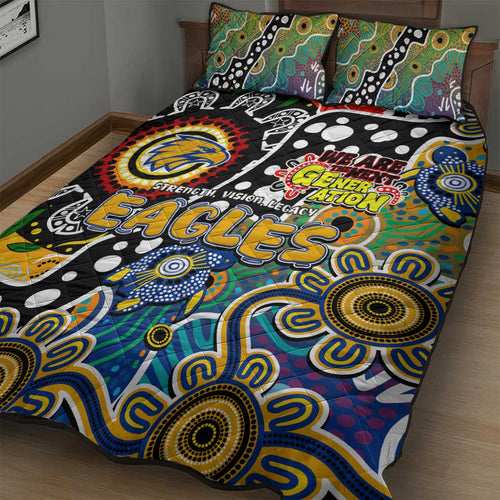 Eagles AFL Celebrating 50 Years of Naidoc Quilt Bed Set NAIDOC Week 2025 Aboriginal