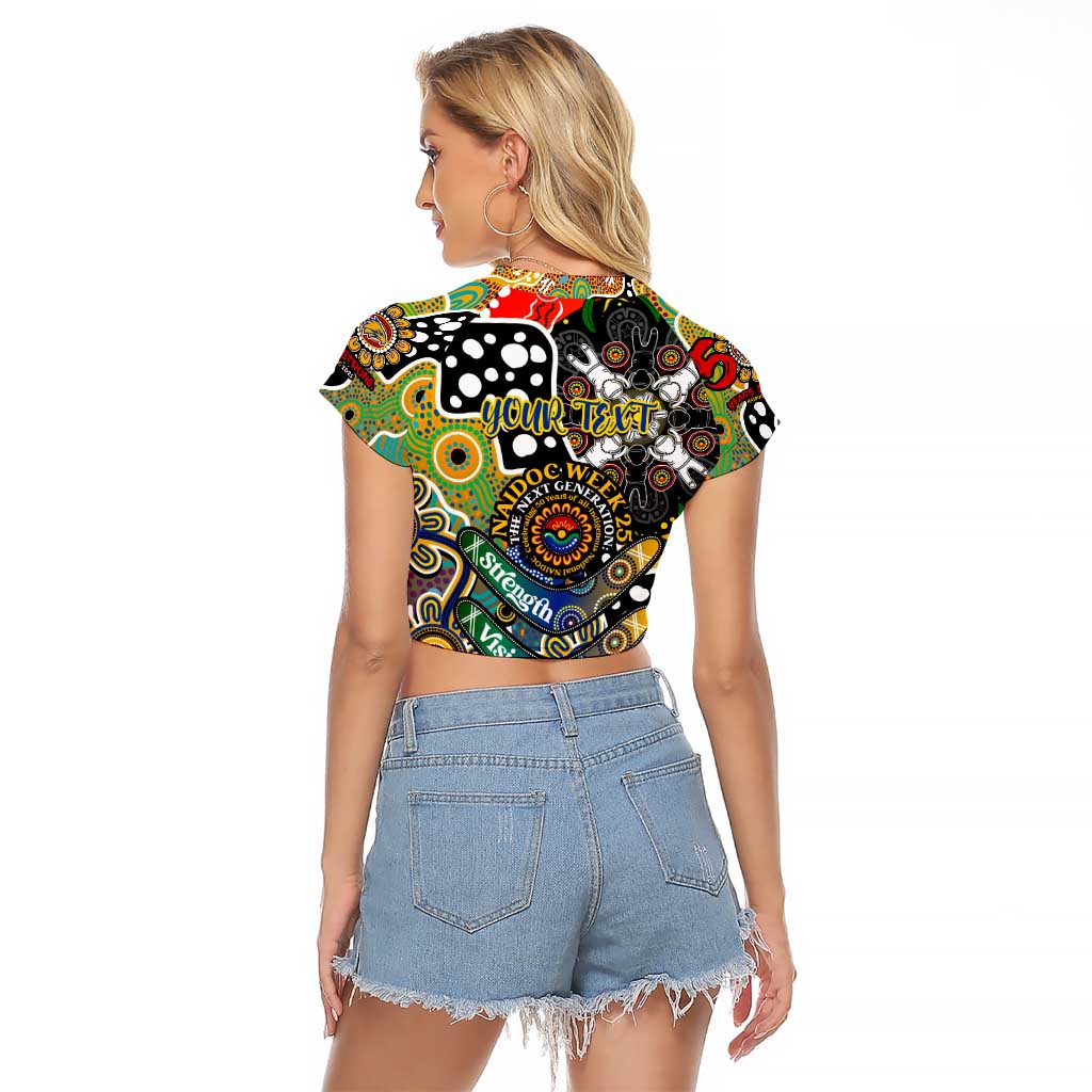 Personalised Eagles AFL Celebrating 50 Years of Naidoc Raglan Cropped T Shirt NAIDOC Week 2025 Aboriginal