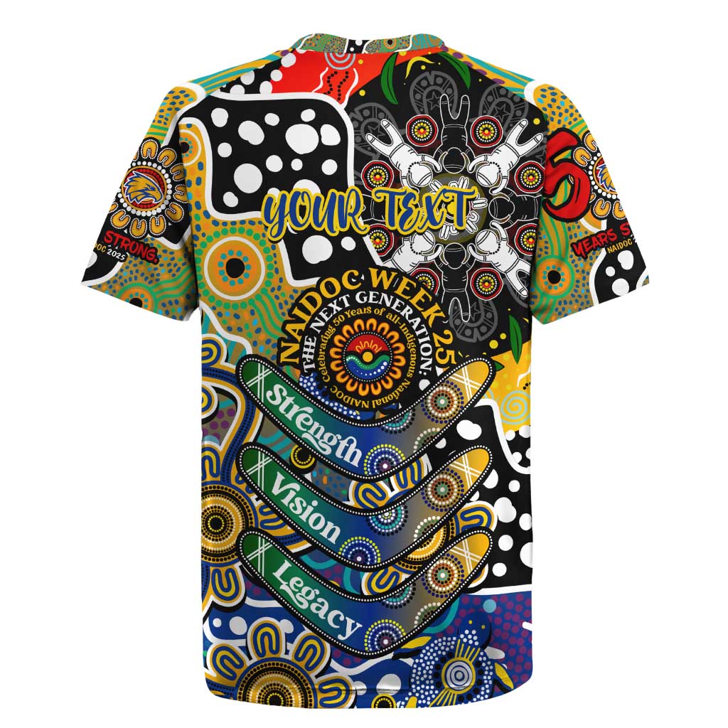 Personalised Eagles AFL Celebrating 50 Years of Naidoc Rugby Jersey NAIDOC Week 2025 Aboriginal