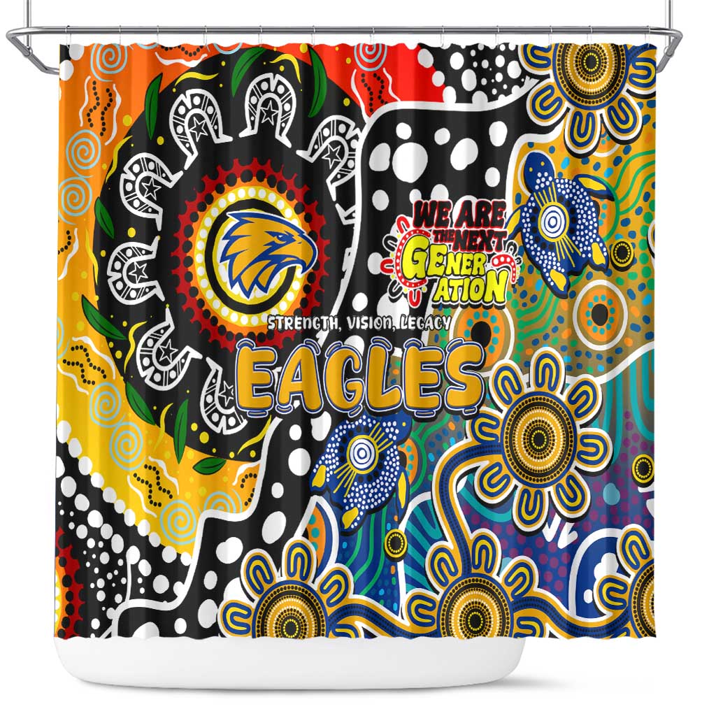 Eagles AFL Celebrating 50 Years of Naidoc Shower Curtain NAIDOC Week 2025 Aboriginal