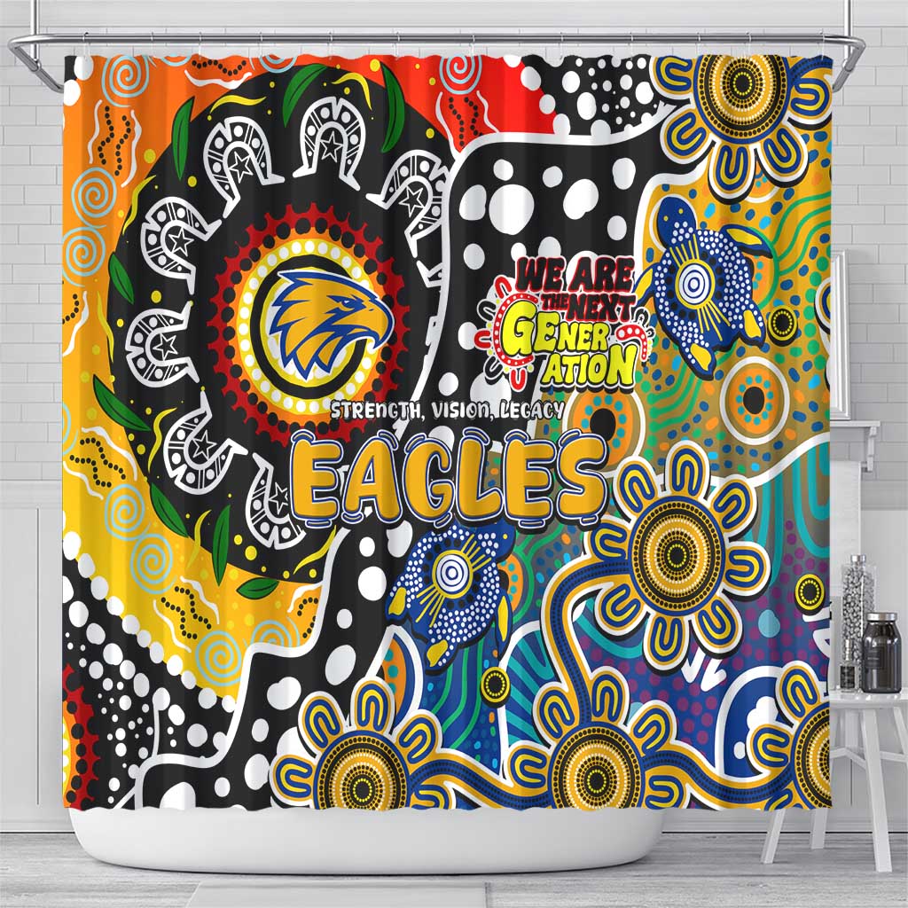 Eagles AFL Celebrating 50 Years of Naidoc Shower Curtain NAIDOC Week 2025 Aboriginal