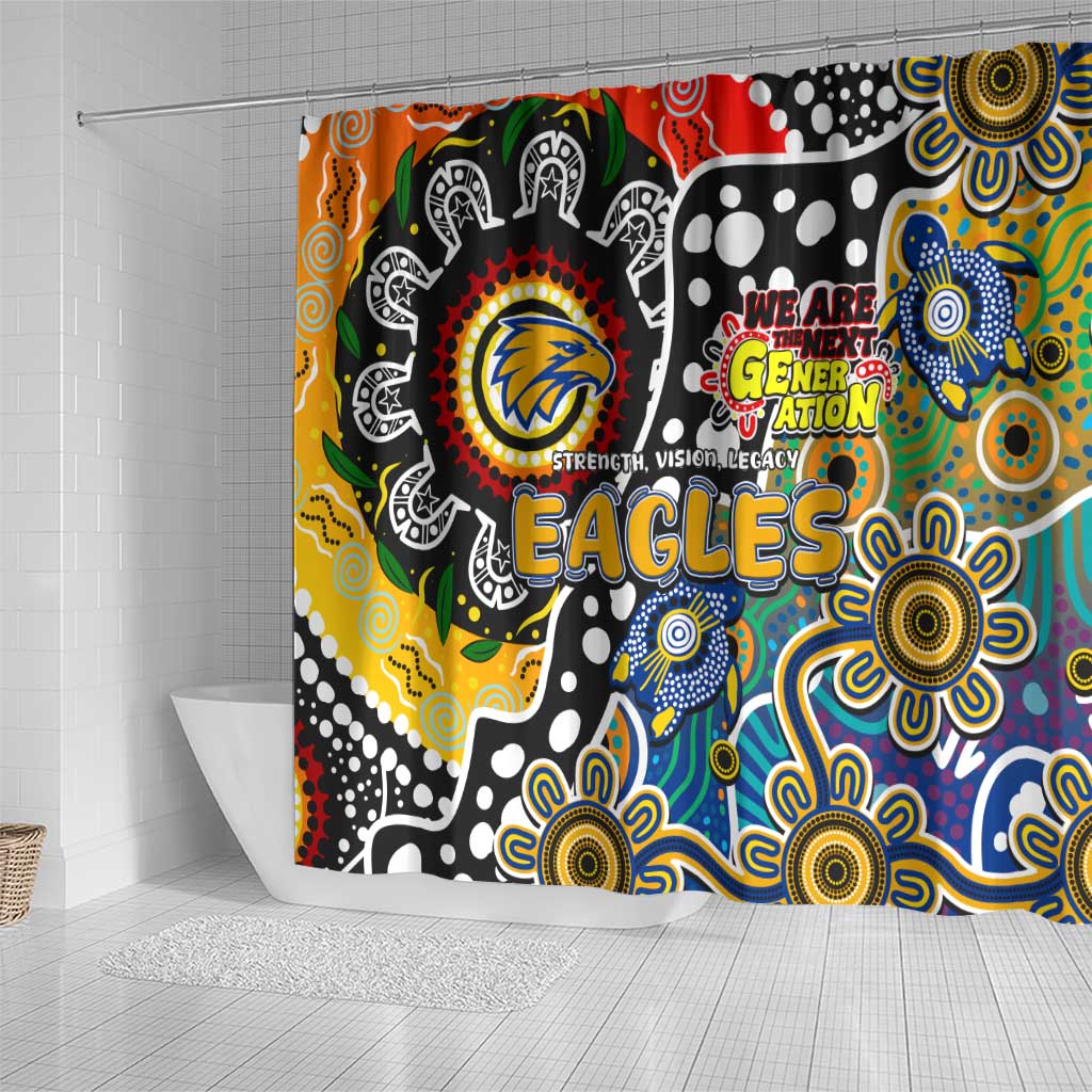 Eagles AFL Celebrating 50 Years of Naidoc Shower Curtain NAIDOC Week 2025 Aboriginal