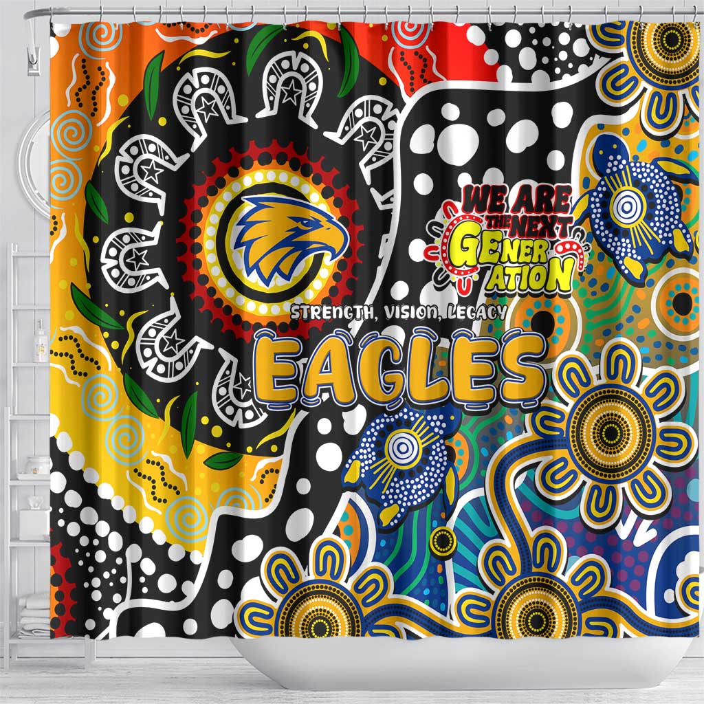 Eagles AFL Celebrating 50 Years of Naidoc Shower Curtain NAIDOC Week 2025 Aboriginal