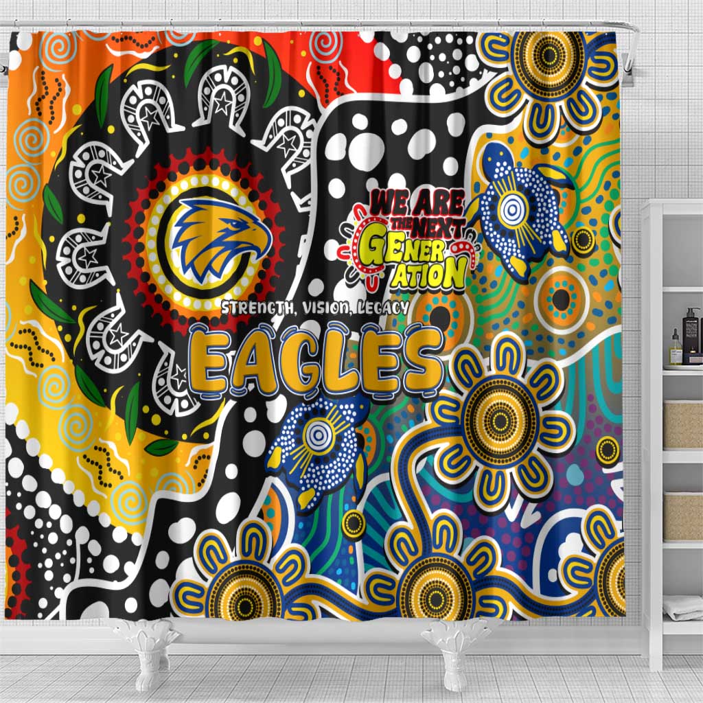 Eagles AFL Celebrating 50 Years of Naidoc Shower Curtain NAIDOC Week 2025 Aboriginal