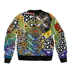 Personalised Eagles AFL Celebrating 50 Years of Naidoc Sleeve Zip Bomber Jacket NAIDOC Week 2025 Aboriginal