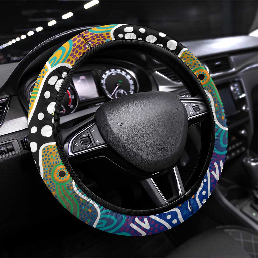 Eagles AFL Celebrating 50 Years of Naidoc Steering Wheel Cover NAIDOC Week 2025 Aboriginal