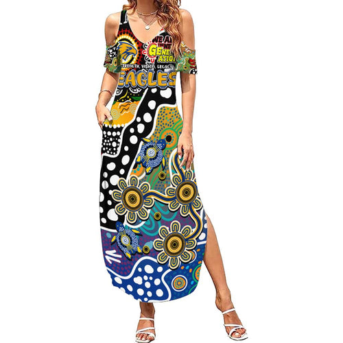 Personalised Eagles AFL Celebrating 50 Years of Naidoc Summer Maxi Dress NAIDOC Week 2025 Aboriginal