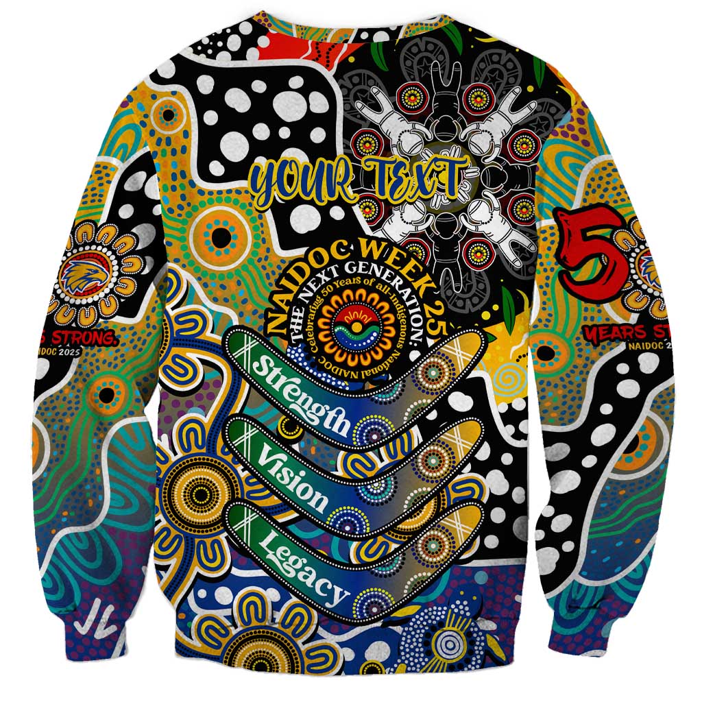 Personalised Eagles AFL Celebrating 50 Years of Naidoc Sweatshirt NAIDOC Week 2025 Aboriginal