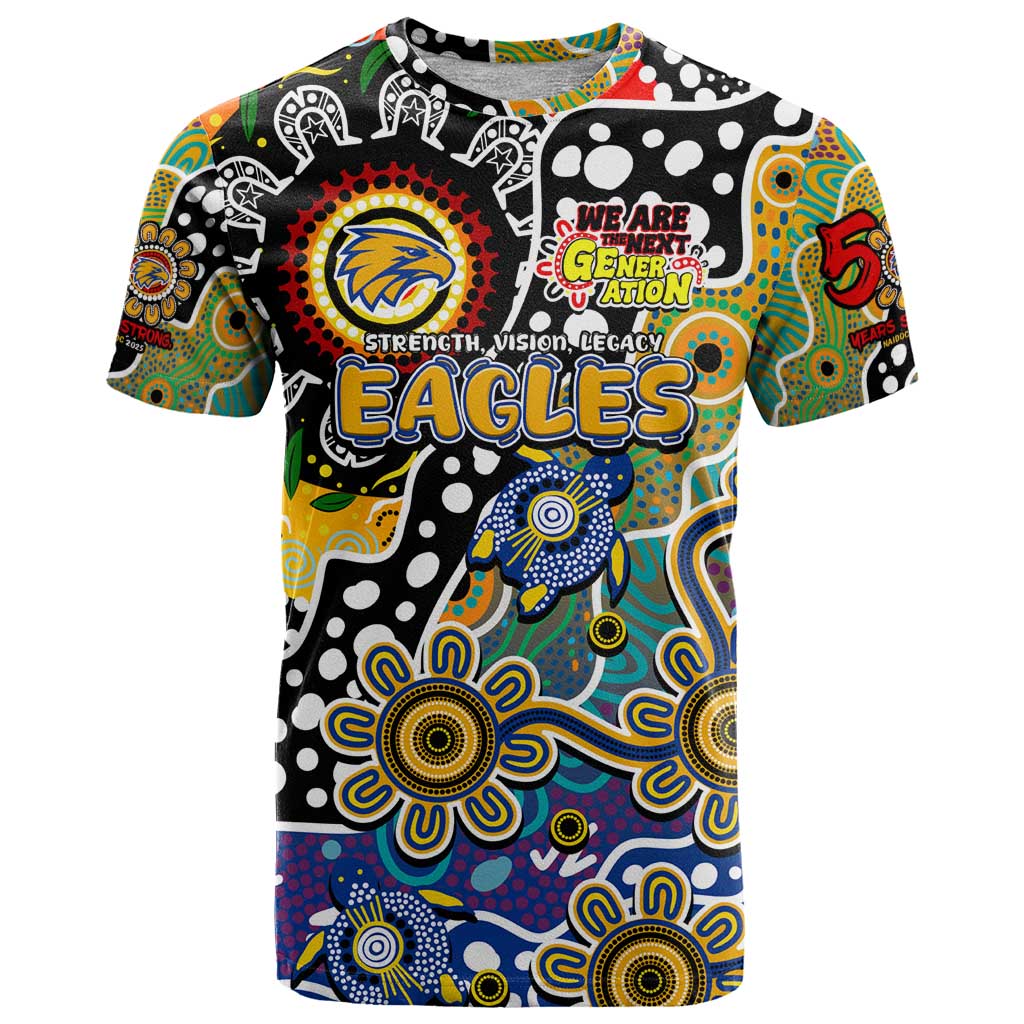 Personalised Eagles AFL Celebrating 50 Years of Naidoc T Shirt NAIDOC Week 2025 Aboriginal