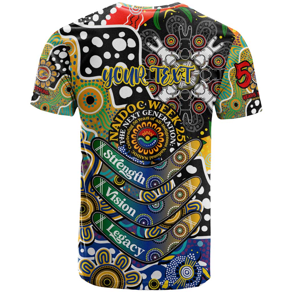 Personalised Eagles AFL Celebrating 50 Years of Naidoc T Shirt NAIDOC Week 2025 Aboriginal