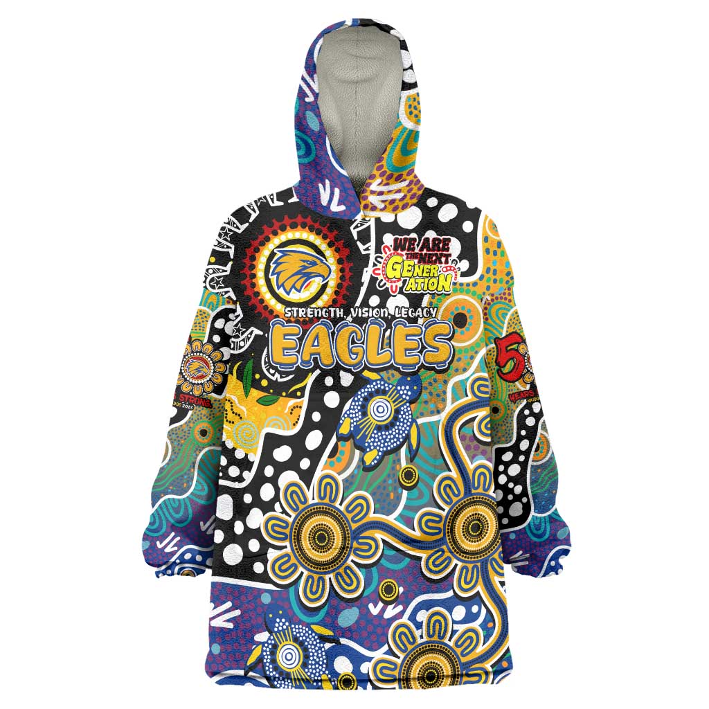 Personalised Eagles AFL Celebrating 50 Years of Naidoc Wearable Blanket Hoodie NAIDOC Week 2025 Aboriginal