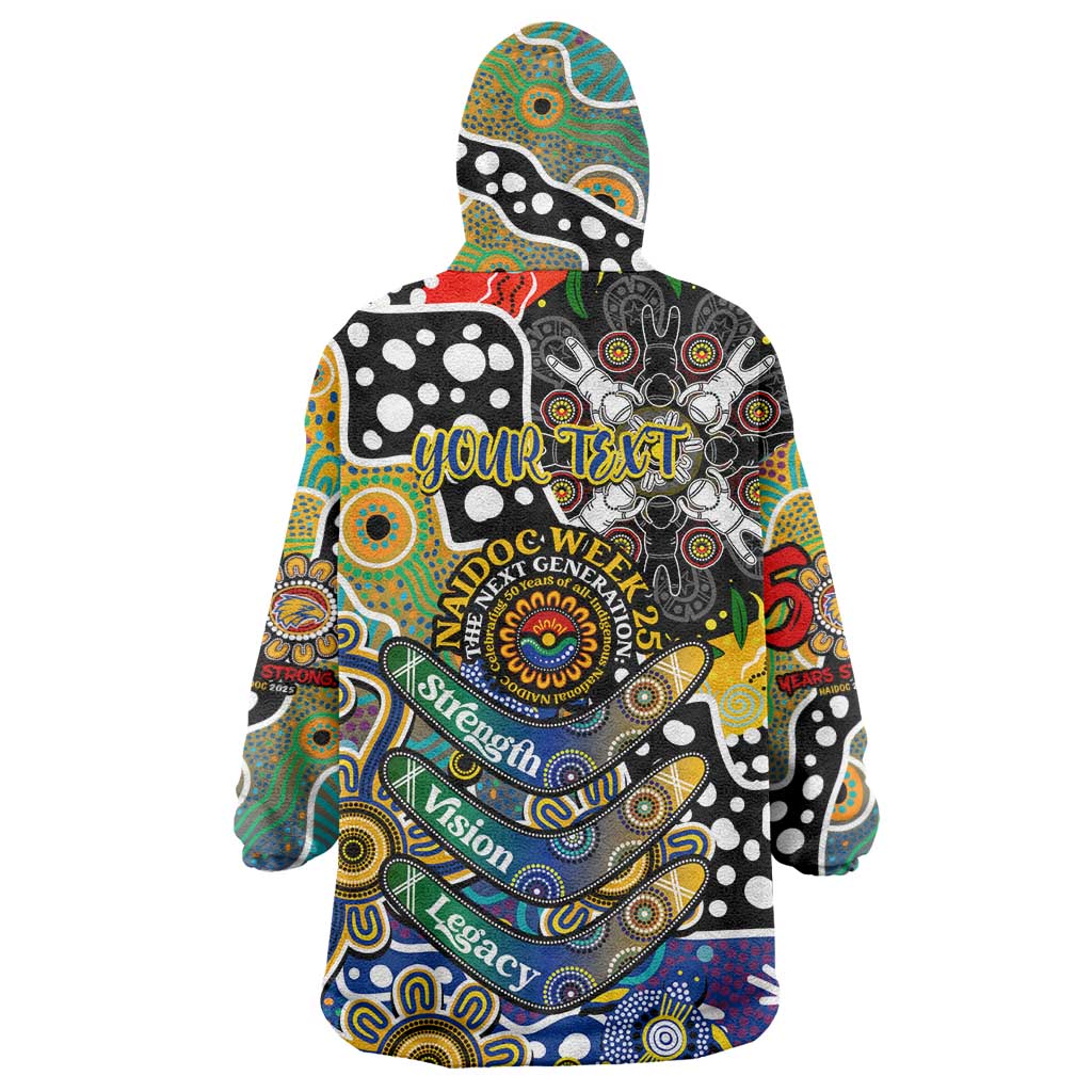 Personalised Eagles AFL Celebrating 50 Years of Naidoc Wearable Blanket Hoodie NAIDOC Week 2025 Aboriginal