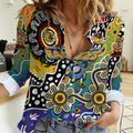 Personalised Eagles AFL Celebrating 50 Years of Naidoc Women Casual Shirt NAIDOC Week 2025 Aboriginal