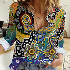 Personalised Eagles AFL Celebrating 50 Years of Naidoc Women Casual Shirt NAIDOC Week 2025 Aboriginal