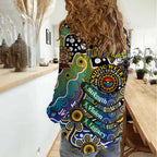 Personalised Eagles AFL Celebrating 50 Years of Naidoc Women Casual Shirt NAIDOC Week 2025 Aboriginal