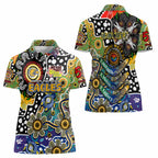 Personalised Eagles AFL Celebrating 50 Years of Naidoc Women Polo Shirt NAIDOC Week 2025 Aboriginal