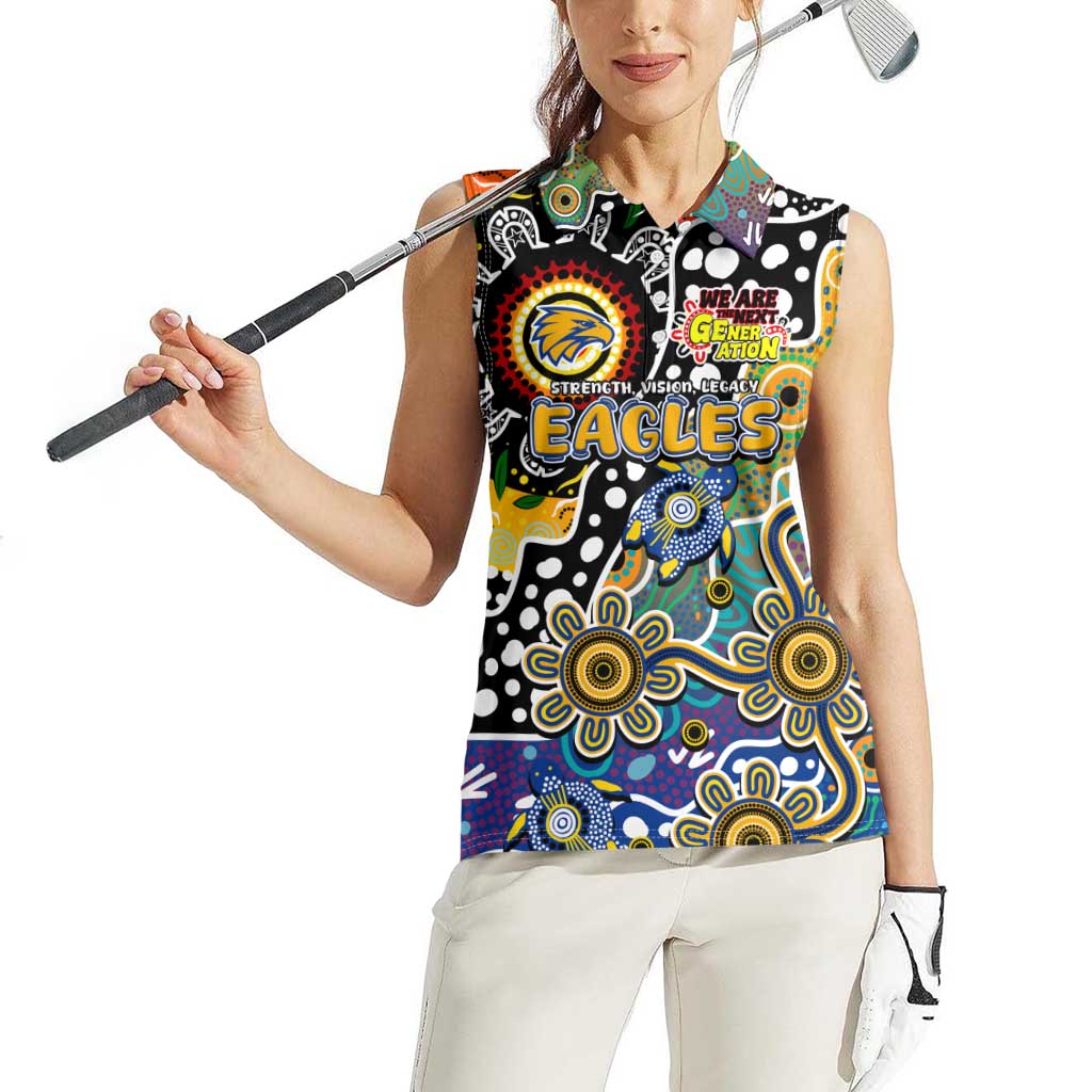 Personalised Eagles AFL Celebrating 50 Years of Naidoc Women Sleeveless Polo Shirt NAIDOC Week 2025 Aboriginal