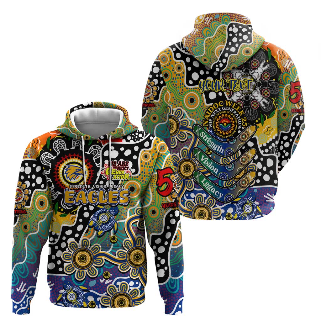 Personalised Eagles AFL Celebrating 50 Years of Naidoc Zip Hoodie NAIDOC Week 2025 Aboriginal