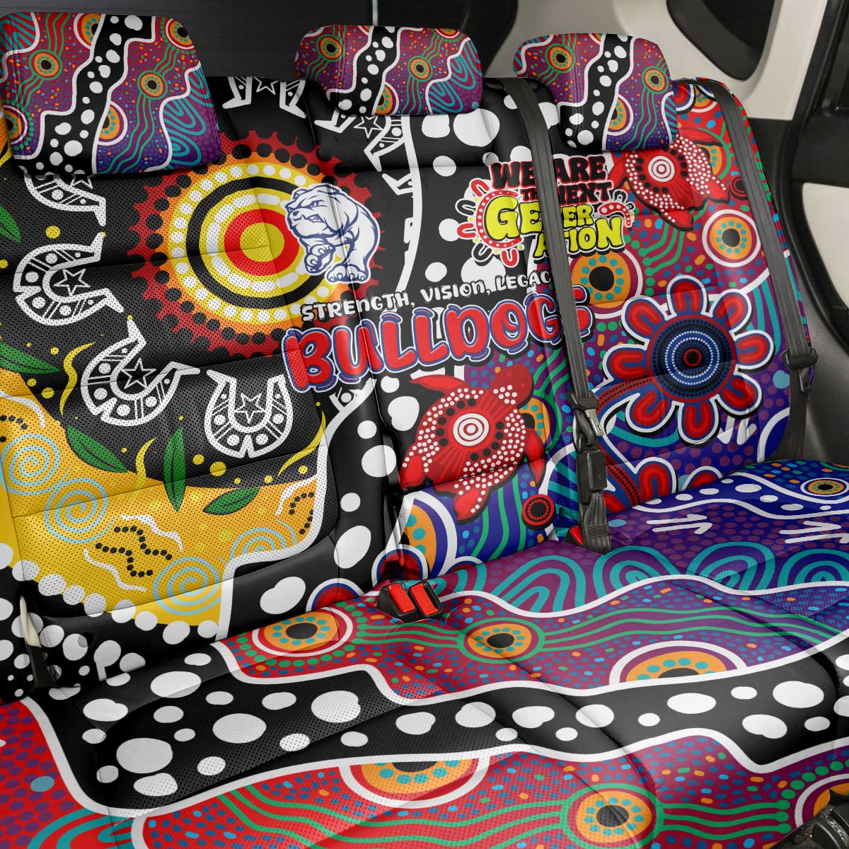Bulldogs AFL Celebrating 50 Years of Naidoc Back Car Seat Cover NAIDOC Week 2025 Aboriginal