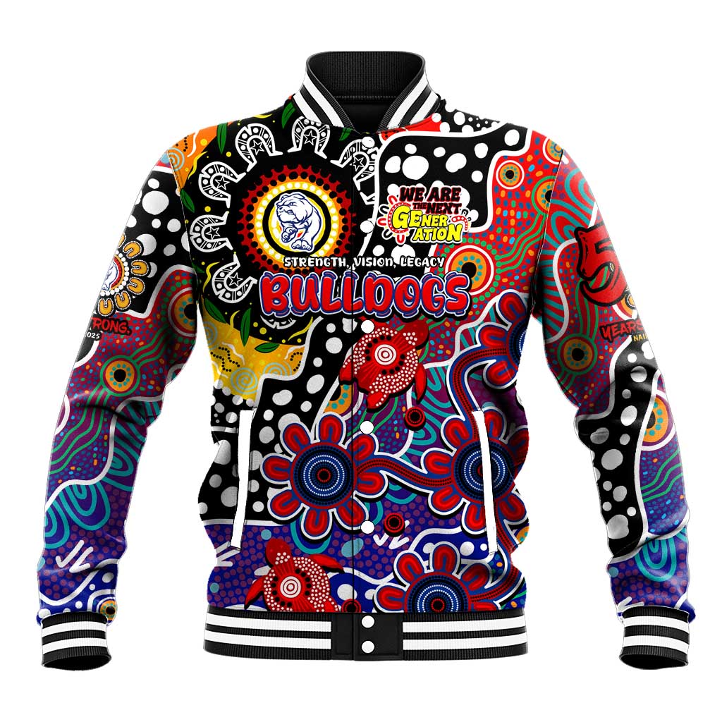 Personalised Bulldogs AFL Celebrating 50 Years of Naidoc Baseball Jacket NAIDOC Week 2025 Aboriginal