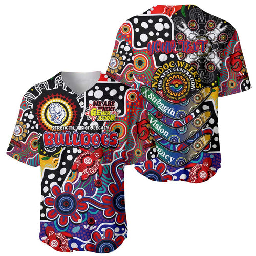 Personalised Bulldogs AFL Celebrating 50 Years of Naidoc Baseball Jersey NAIDOC Week 2025 Aboriginal