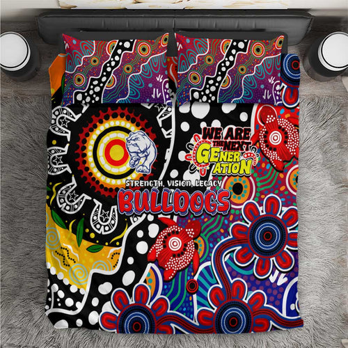 Bulldogs AFL Celebrating 50 Years of Naidoc Bedding Set NAIDOC Week 2025 Aboriginal