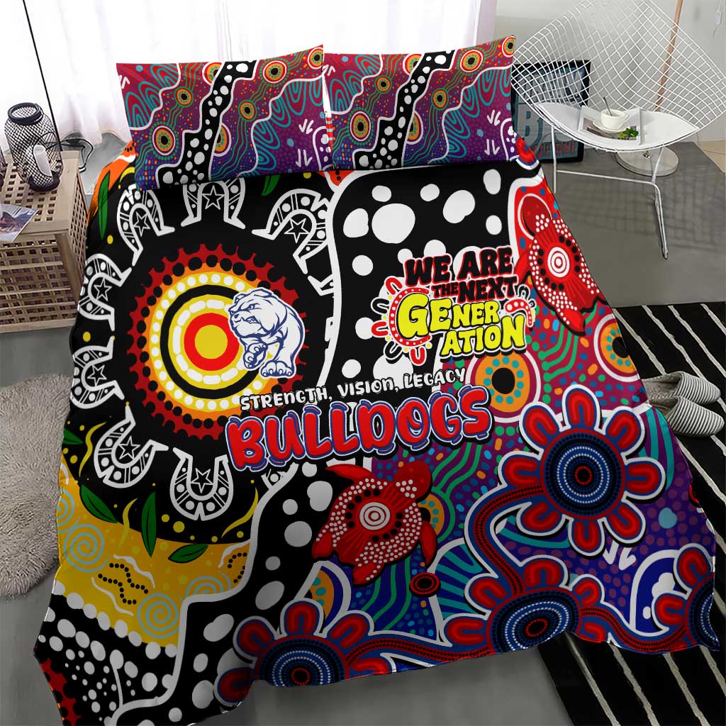 Bulldogs AFL Celebrating 50 Years of Naidoc Bedding Set NAIDOC Week 2025 Aboriginal