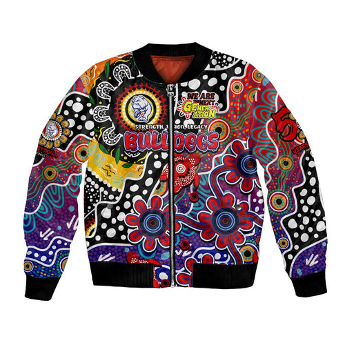 Personalised Bulldogs AFL Celebrating 50 Years of Naidoc Bomber Jacket NAIDOC Week 2025 Aboriginal