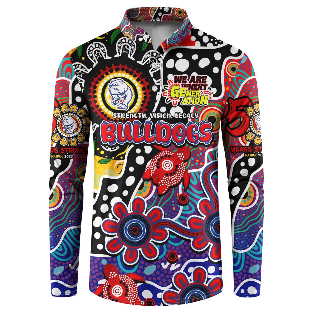 Personalised Bulldogs AFL Celebrating 50 Years of Naidoc Button Sweatshirt NAIDOC Week 2025 Aboriginal
