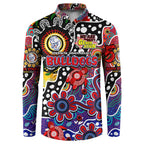 Personalised Bulldogs AFL Celebrating 50 Years of Naidoc Button Sweatshirt NAIDOC Week 2025 Aboriginal