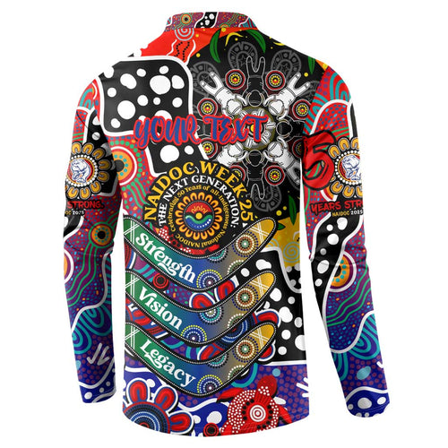 Personalised Bulldogs AFL Celebrating 50 Years of Naidoc Button Sweatshirt NAIDOC Week 2025 Aboriginal