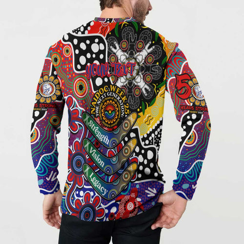 Personalised Bulldogs AFL Celebrating 50 Years of Naidoc Button Sweatshirt NAIDOC Week 2025 Aboriginal
