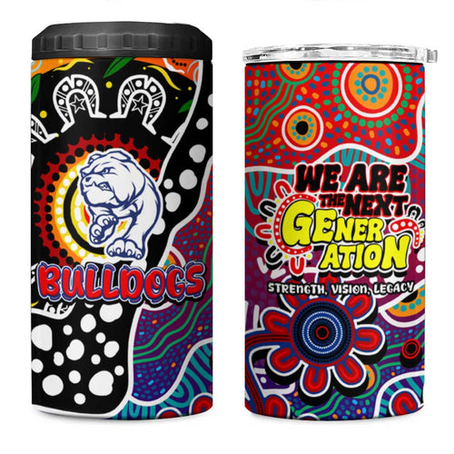 Bulldogs AFL Celebrating 50 Years of Naidoc 4 in 1 Can Cooler Tumbler NAIDOC Week 2025 Aboriginal