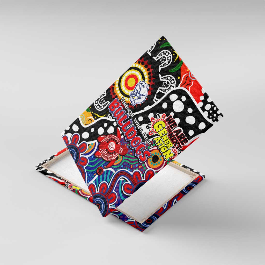 Bulldogs AFL Celebrating 50 Years of Naidoc Canvas Wall Art NAIDOC Week 2025 Aboriginal