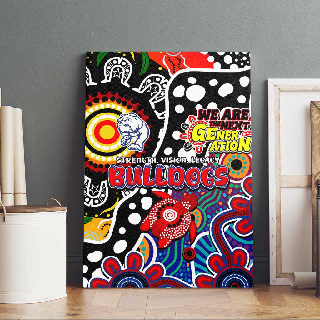 Bulldogs AFL Celebrating 50 Years of Naidoc Canvas Wall Art NAIDOC Week 2025 Aboriginal