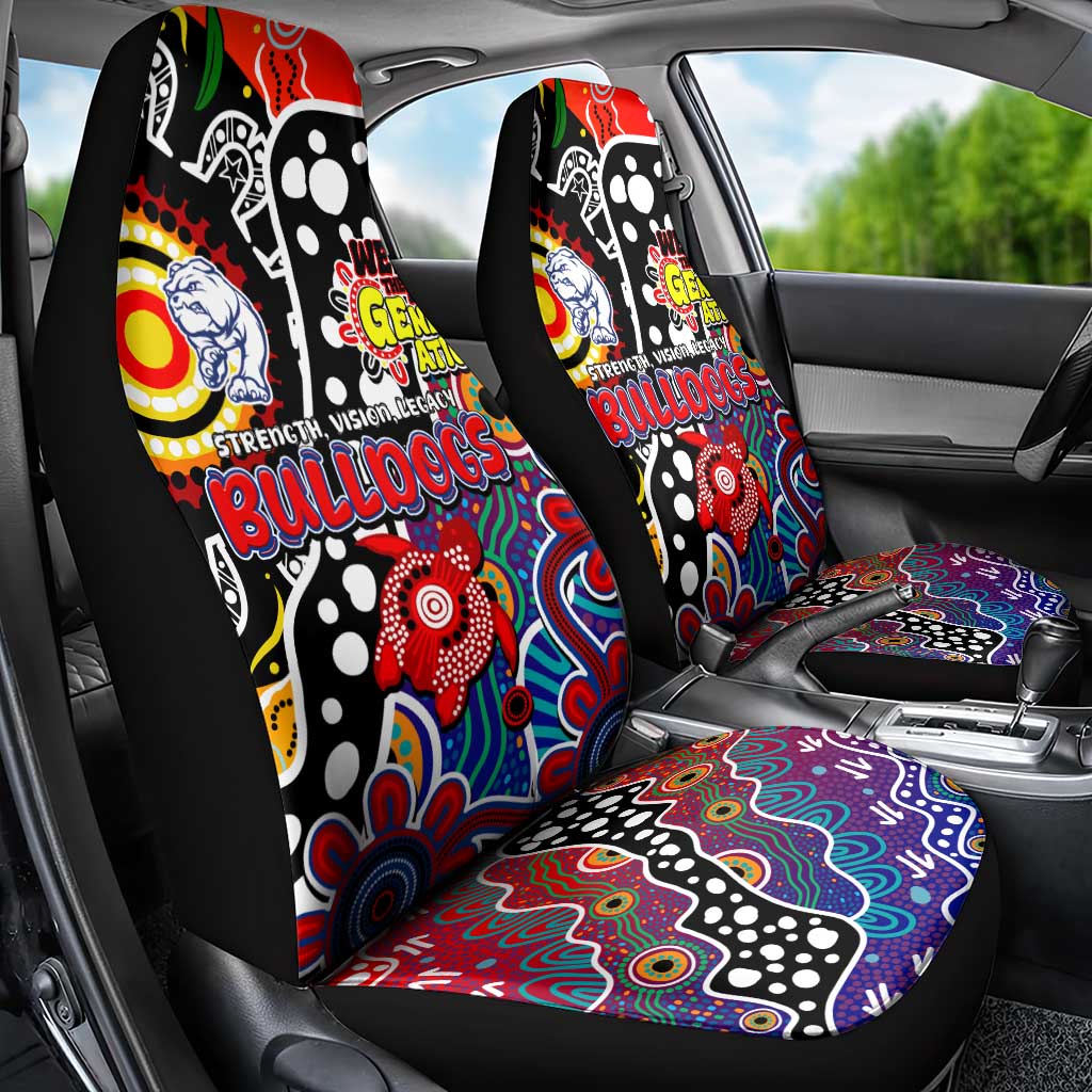 Bulldogs AFL Celebrating 50 Years of Naidoc Car Seat Cover NAIDOC Week 2025 Aboriginal