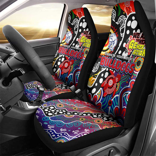 Bulldogs AFL Celebrating 50 Years of Naidoc Car Seat Cover NAIDOC Week 2025 Aboriginal