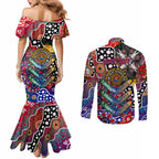 Personalised Bulldogs AFL Celebrating 50 Years of Naidoc Couples Matching Mermaid Dress and Long Sleeve Button Shirt NAIDOC Week 2025 Aboriginal